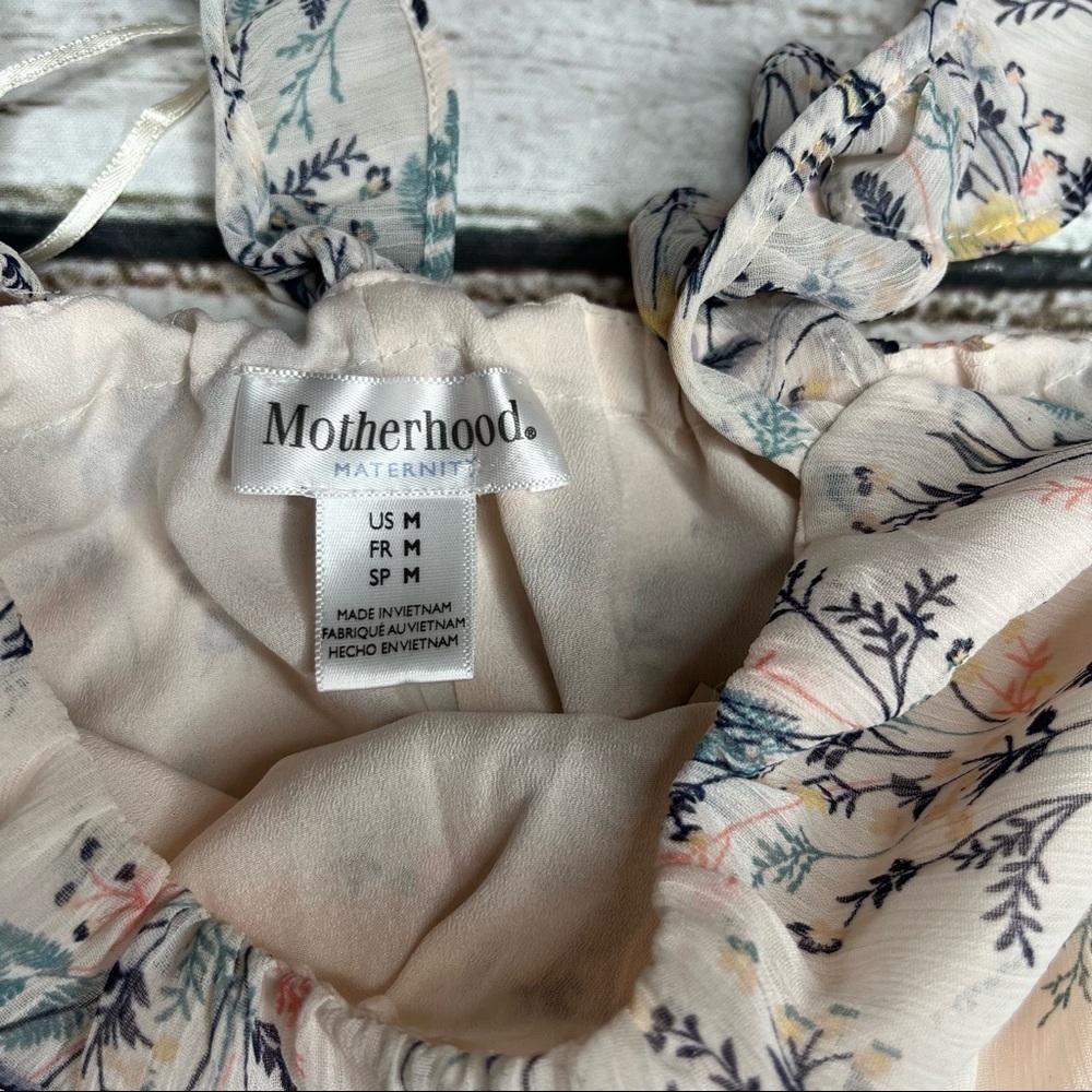 Motherhood Maternity Floral Print Chiffon Dress Size M - Picture 2 of 11